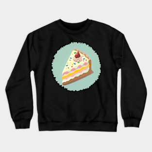 Cake Slice Illustration Crewneck Sweatshirt